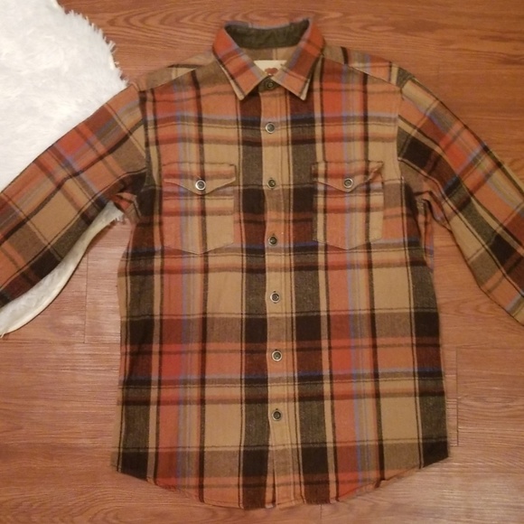 Dakota Grizzly Mens Medium Plaid Flannel Button Up - Picture 2 of 8